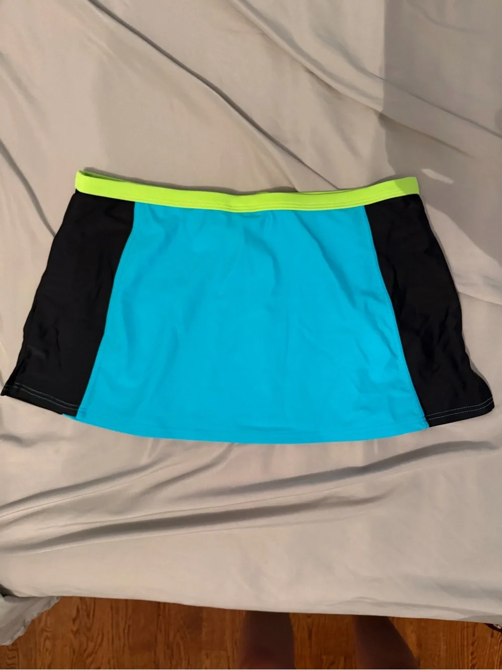 Girls Swim Skirt Blue and Black